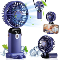 Multifunctional Rechargeable Hand Held Mini Fan - Portable Fan Night Cooler Fresh Air Desk Handy Recharging USB Battery Fan Cute Gift Hand Fan