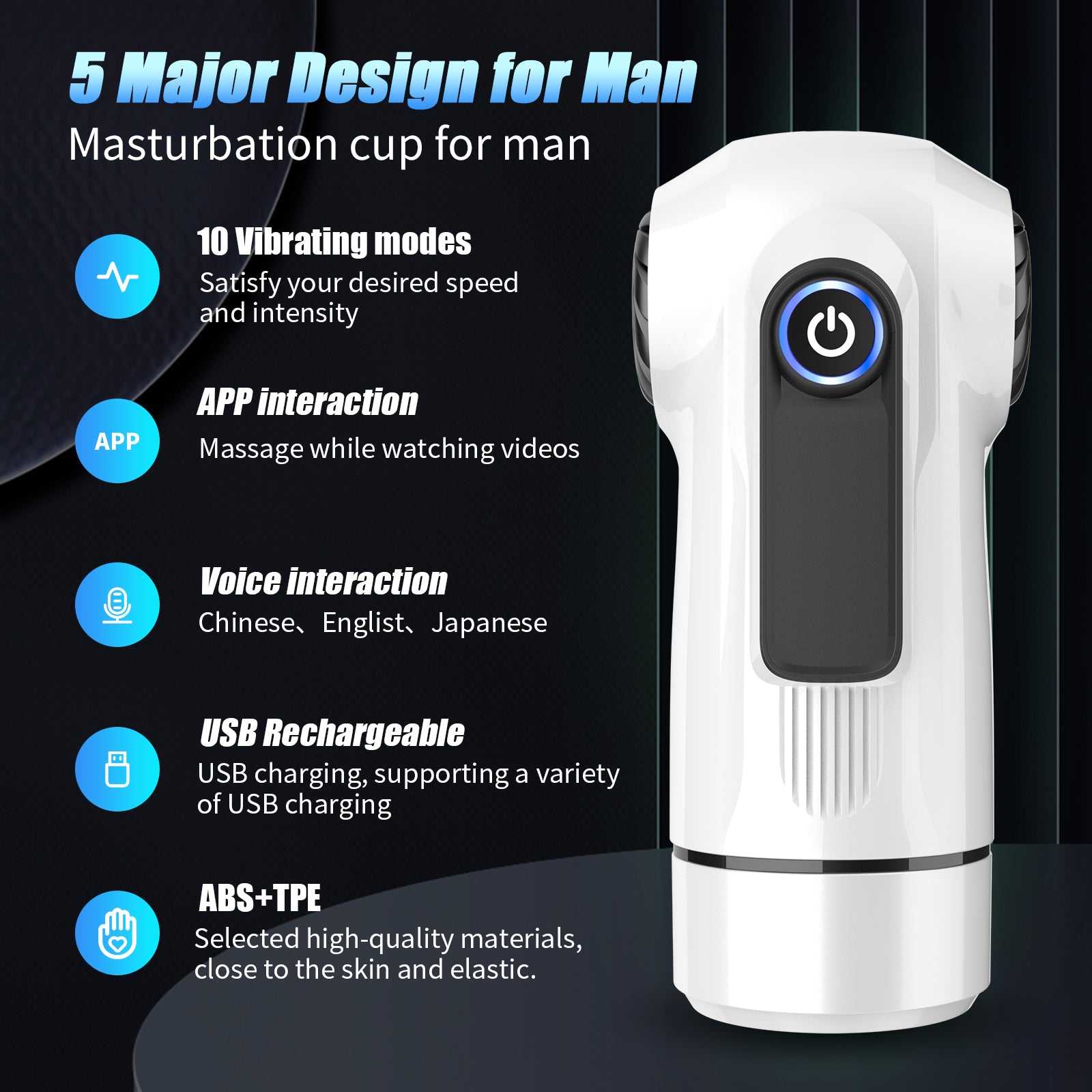 Ergonomic Interactive Wellness Device - App Controlled Smart Vibration Experience