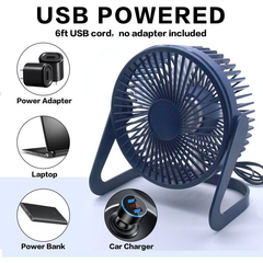 USB Portable Mini Fan,Desk Personal Electric Fan Table, 3 Speed Wind