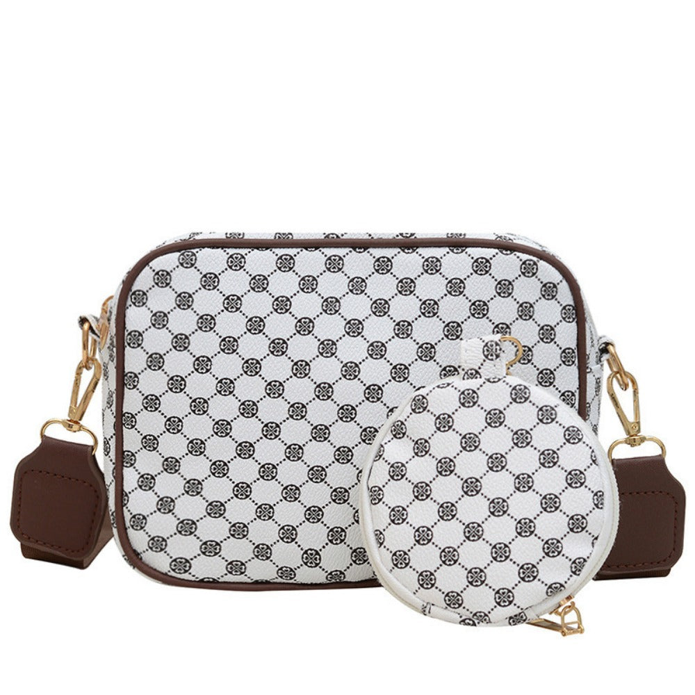Women's Simple Wide One-Shoulder Strap Crossbody Small Square Bag