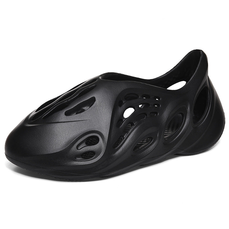 Couple's Large Size Solid Color Coconut Holes Shoes