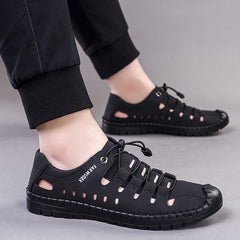 Summer Men's Sandals Beach Outdoor Leather Sandals Soft Leather Sandals