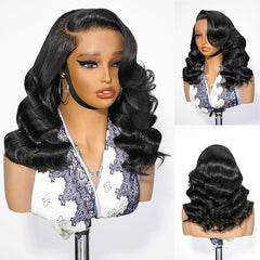 🔥Final 3 Hours: 70%OFF🔥 Density Side Part Glueless LayerCut Wig 6x8 Lace Closure Wig Body Wave Pre Cut Pre Bleached Ready Go Wigs