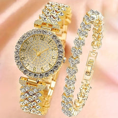 【Starry Sky Temperament】Full Diamond Women's Watch with Free Diamond Bracelet